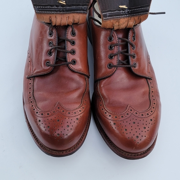 FOOTJOY VINTAGE Kiltie Wingtip Derby men\'s golf shoes Size 10 Cognac main image 13